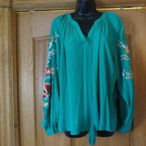 Tracy Evans embroidered Boho style blouse